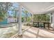 Spacious screened patio with outdoor kitchen and backyard view at 8703 Cypress Mill Ct, Tampa, FL 33647