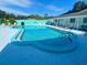 Inviting kidney-shaped pool with plenty of lounge chairs at 889 Sky Loch S Dr, Dunedin, FL 34698