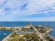 Aerial view of waterfront park with pier and beach at 100 Beach Ne Dr # 1501, St Petersburg, FL 33701