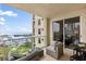 Spacious balcony with water and city views at 100 Beach Ne Dr # 1501, St Petersburg, FL 33701