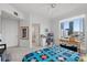 Bedroom with city views and a queen-size bed at 100 Beach Ne Dr # 1501, St Petersburg, FL 33701