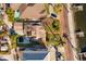 Aerial view of a house with pool, showcasing its layout and surrounding landscape at 2834 Coffee Pot Ne Blvd, St Petersburg, FL 33704