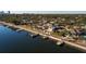 Wide aerial view of a waterfront house and its surroundings at 2834 Coffee Pot Ne Blvd, St Petersburg, FL 33704