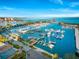 Aerial view of a marina filled with boats at 301 1St S St # 2006, St Petersburg, FL 33701