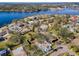 Aerial view of property near water, highlighting its neighborhood setting at 402 Pineapple St, Tarpon Springs, FL 34689