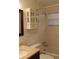 Clean bathroom with vanity, shower, and cabinet at 9705 45Th N Way, Pinellas Park, FL 33782