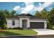 Single-story home with dark gray garage door and light-colored siding at 10237 Fieldstone Myrtle Way, San Antonio, FL 33576