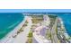 Aerial view of condo building near beach and coastline at 1270 Gulf Blvd # 1206, Clearwater Beach, FL 33767