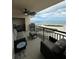 Spacious balcony overlooking the beach at 1270 Gulf Blvd # 1206, Clearwater Beach, FL 33767