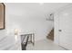 Basement home office with marble desk and built-in shelving at 162 E Davis Blvd, Tampa, FL 33606