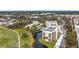 An aerial view of the condo building and its surrounding landscape at 225 Country Club Dr # 1611, Largo, FL 33771