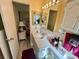 Well-lit bathroom with vanity, medicine cabinet, and shower at 2461 Rhodesian Dr # 51, Clearwater, FL 33763