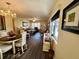 Bright dining area adjacent to living room at 2461 Rhodesian Dr # 51, Clearwater, FL 33763