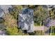 Aerial view showing house and landscaping at 2850 Deer Run, Tarpon Springs, FL 34688