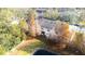 Aerial view of townhouses next to a lake with fall foliage at 3529 High Hampton Cir, Tampa, FL 33610