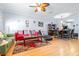 Open living and dining space with hardwood floors at 3529 High Hampton Cir, Tampa, FL 33610