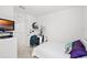 Bedroom with built-in desk and full-size bed at 3830 Vignoble Ln, Brandon, FL 33511