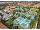 Aerial view of community pickleball courts at 5322 Windy Grove Dr, Wimauma, FL 33598