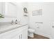 Clean bathroom with white vanity, gray countertop, and modern fixtures at 5736 Biscayne Ct # 3, New Port Richey, FL 34652
