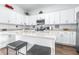 Modern kitchen with white cabinets, stainless steel appliances, and an island at 5736 Biscayne Ct # 3, New Port Richey, FL 34652