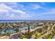 Aerial view of waterfront homes and neighborhood at 670 Island Way # 500, Clearwater Beach, FL 33767