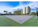 Well-maintained tennis courts for residents' use at 670 Island Way # 500, Clearwater Beach, FL 33767