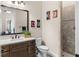 Clean bathroom with single sink and shower at 12405 Stonelake Ranch Blvd, Thonotosassa, FL 33592