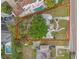 Property lot line shown from an aerial view at 150 Almedo Ne Way, St Petersburg, FL 33704