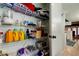 Well-organized pantry with ample shelving for storage at 16115 Country Crossing Dr, Tampa, FL 33624