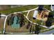 Aerial view of a park with basketball court and playground at 16115 Country Crossing Dr, Tampa, FL 33624
