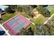 Aerial view of two tennis courts in a park setting at 16115 Country Crossing Dr, Tampa, FL 33624