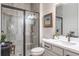 Modern bathroom with a glass shower, updated vanity, and stylish fixtures at 1815 Sunset Wind Loop # 118, Oldsmar, FL 34677