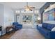 Bright Gathering room featuring comfortable seating and pool view at 2342 Edelweiss Loop, Trinity, FL 34655
