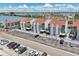 Aerial view of waterfront community with parking and boat slips at 343 Rex Pl # F, Madeira Beach, FL 33708