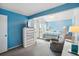 Spacious bedroom with water views and ample closet space at 343 Rex Pl # F, Madeira Beach, FL 33708