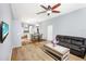 Spacious living room with hardwood floors and an open floor plan at 5301 Watson Rd, Riverview, FL 33578