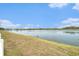 Scenic view of a tranquil lake with grassy shoreline at 534 19Th Nw St, Ruskin, FL 33570