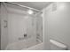 Clean bathroom with a shower/tub combo and updated fixtures at 632 Edgewater Dr # 439, Dunedin, FL 34698
