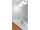 Bathroom with single sink and wood vanity at 8111 Tar Hollow Dr, Gibsonton, FL 33534