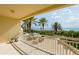Balcony with ocean view and patio furniture at 1200 Gulf Blvd # 204, Clearwater Beach, FL 33767