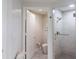 Clean bathroom with a toilet, shower, and modern fixtures at 1200 Gulf Blvd # 204, Clearwater Beach, FL 33767