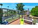 Dock with boat lift and seating area at 16301 Redington Dr, Redington Beach, FL 33708