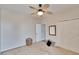 Spacious bedroom with neutral carpeting and double door closet at 214 Bon Vie Pl, Valrico, FL 33594