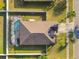 Bird's eye view of a single Gathering home with a fenced backyard and pool at 2424 Dakota Rock Dr, Ruskin, FL 33570