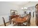Formal dining room with view into kitchen and breakfast bar at 2424 Dakota Rock Dr, Ruskin, FL 33570