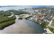 Aerial view highlighting the property's waterfront location at 2744 45Th S St, Gulfport, FL 33711