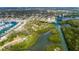 Aerial view showcasing home's waterfront location near marina at 2744 45Th S St, Gulfport, FL 33711