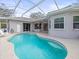 Relaxing kidney-shaped pool with screened enclosure at 2952 Parkcreek Dr, Clearwater, FL 33759