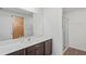 Clean bathroom with vanity, sink, and large shower at 30148 Fedora Cir, Brooksville, FL 34602