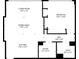 Floor plan showing a living room, bedroom, kitchen and bathroom at 31 Island Way # 303, Clearwater Beach, FL 33767
